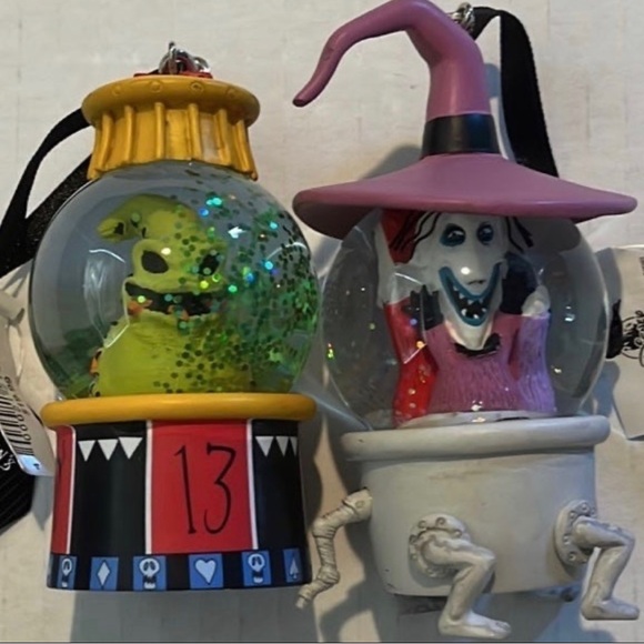 Disney Parks Nightmare Before Christmas Mini Snow Globe Ornament Set - Picture 1 of 7